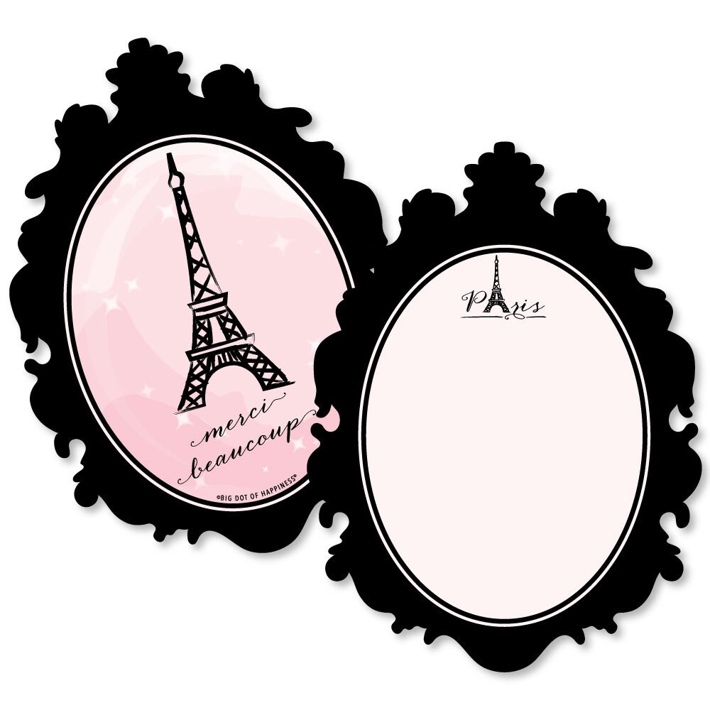 Big Dot of Happiness Paris, Ooh La La - Eiffel Tower Decorations DIY Paris  Themed Baby Shower or Birthday Party Essentials - Set of 20 