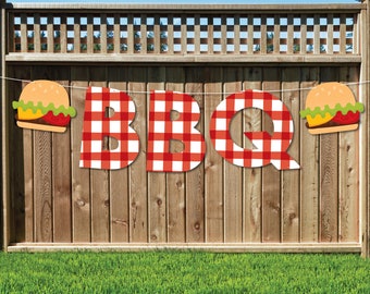 Fire Up the Grill - Large Summer BBQ Picnic Party Decorations - BBQ - Outdoor Letter Banner