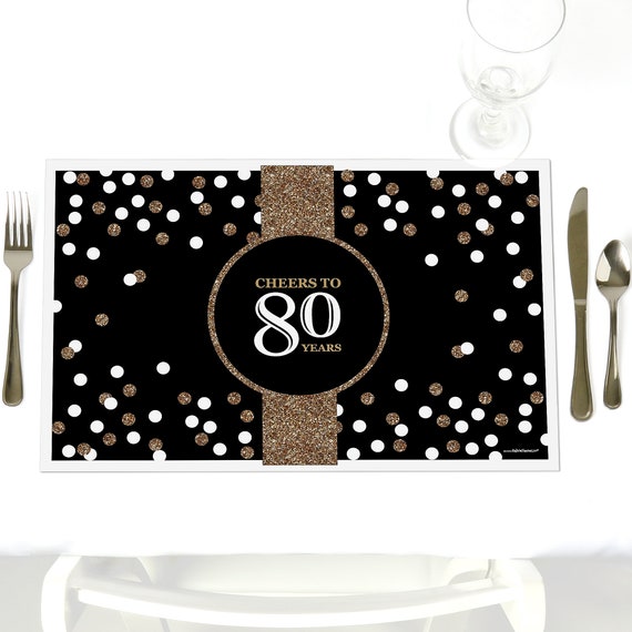 80th Birthday Party Table Decorations Adult 80th Birthday Etsy