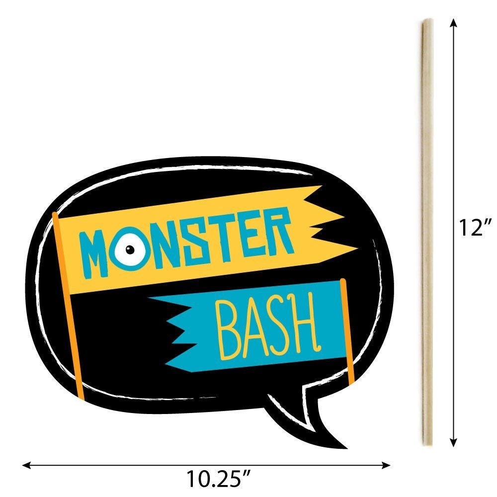 Monster Bash Photo Booth Props Little Monster Photo Booth Etsy France