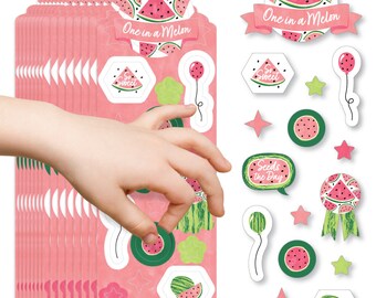 Sweet Watermelon - Birthday Party Favor Kids Stickers - 16 Sheets - 256 Stickers