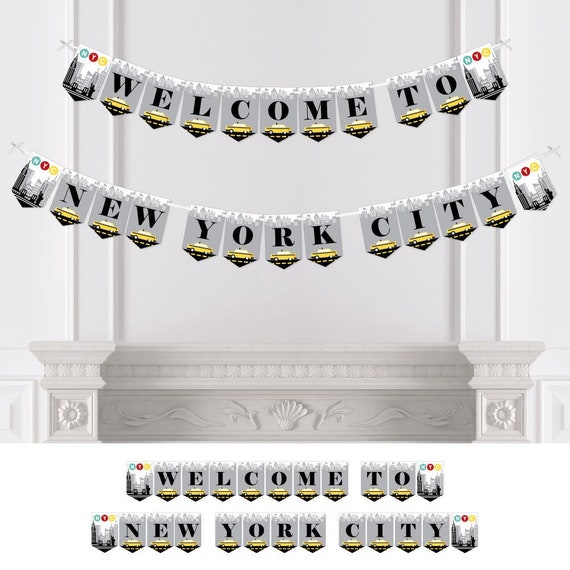 NYC Cityscape New York City Party Bunting Banner Party Decorations to New York