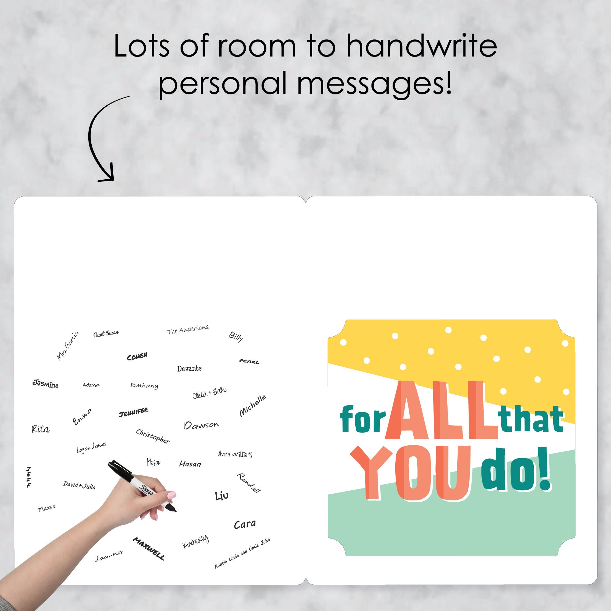 A Very Big Thank You - Gratitude Giant Greeting Card - Big Shaped ...