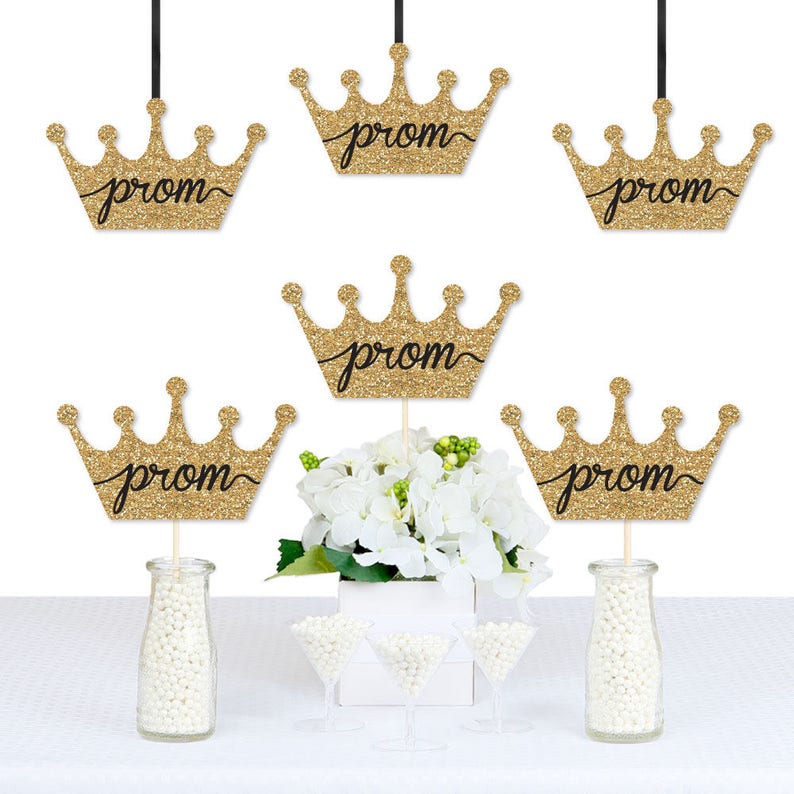 Prom DIY Decorations Party Essentials Crown Shaped Party Decorations Junior Prom Party Decor Senior Prom Party School Dance 20 Ct image 1