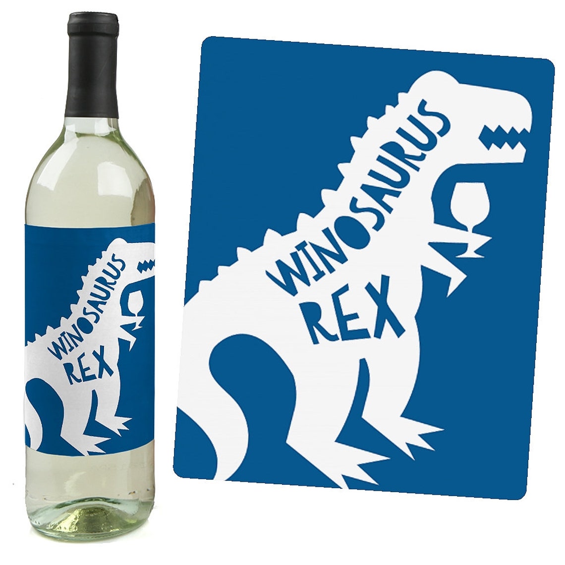 Roar Dinosaur Wine Bottle Labels Dino Mite Trex Wine Gifts Etsy