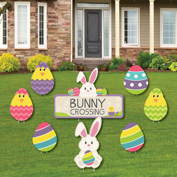 Easter Shaped Lawn Decorations Outdoor Hippity Hoppity Easter