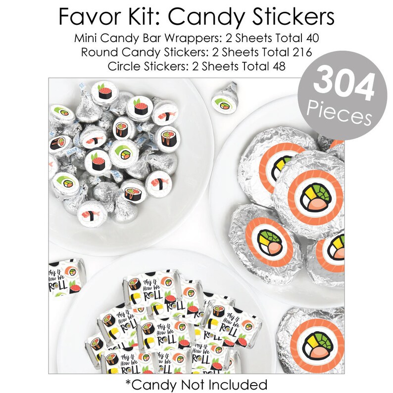 Lets Roll Sushi Japanese Party Supplies Banner Etsy