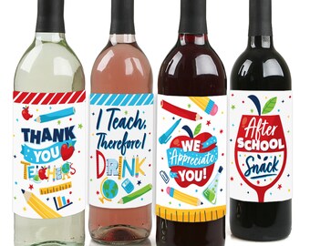 Personalised Wine thank You Label // Wine Labels - Etsy