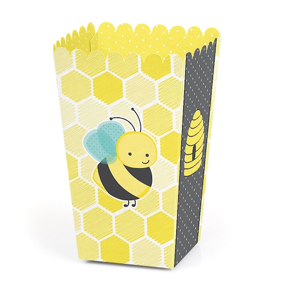 Honey Bee - Baby Shower or Birthday Party Favor Popcorn Treat Boxes - Set of 12 Il_570xn