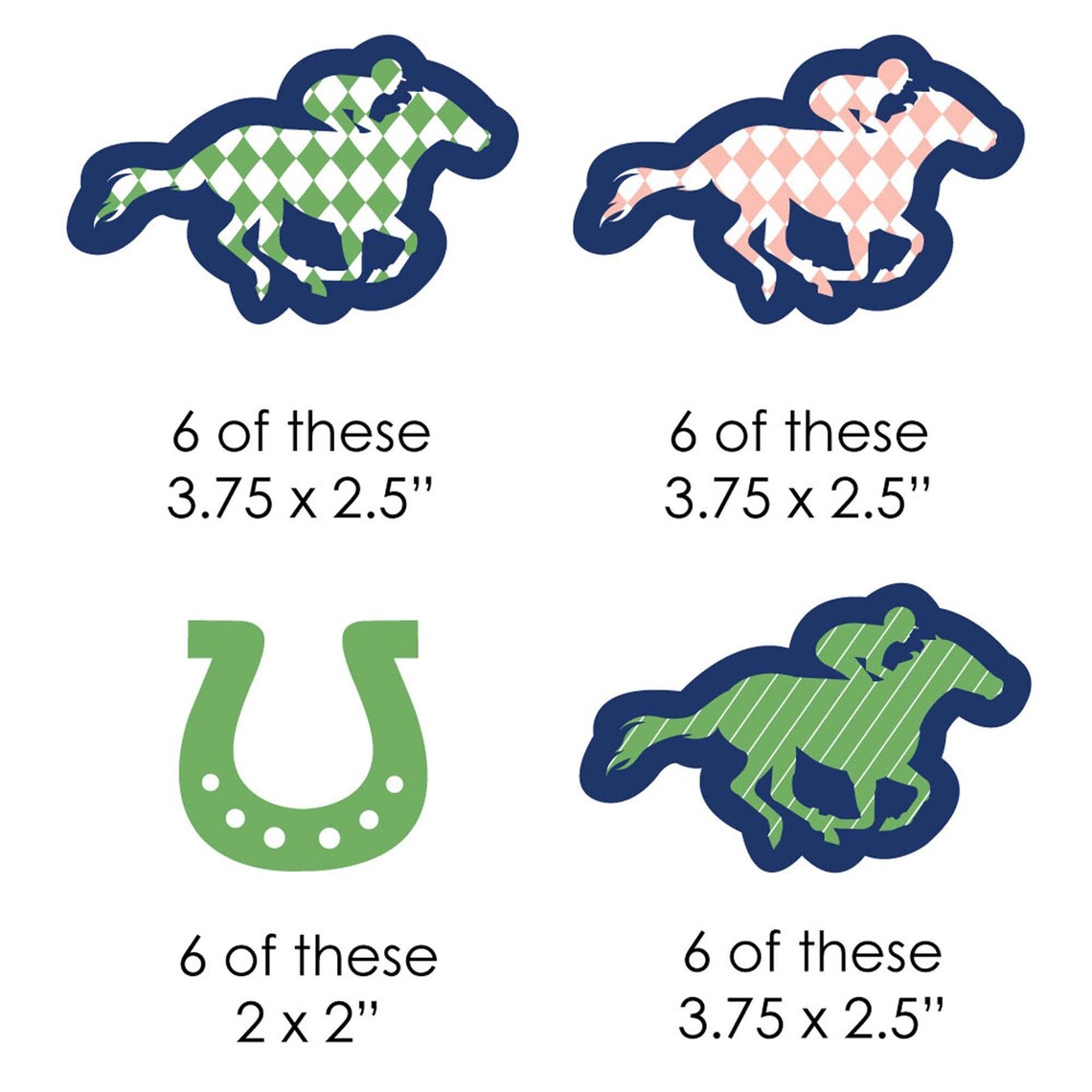 Kentucky Horse Derby Diecut Straw Decorations Horse Race Etsy