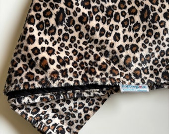 Leopard Print Minky Waterproof Baby Blanket