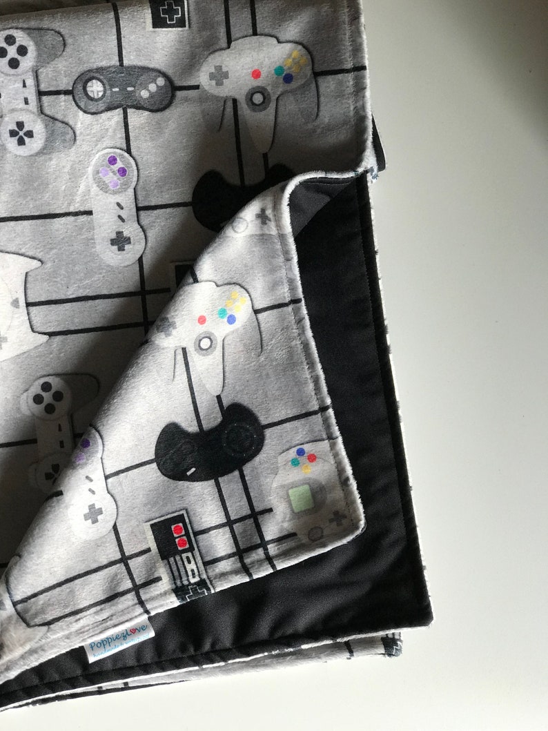 Retro Video Games Video Gamers Soft Minky Waterproof Baby Blanket Geek Gift