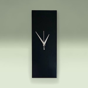 Modern Black Rectangle Wall Clock 40cm | Contemporary Home Decor | Non-Ticking