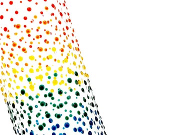 Hand Painted Hiball Glass Multicoloured | Stemless Rainbow Tumbler | Cocktail Glass | Water Tumbler