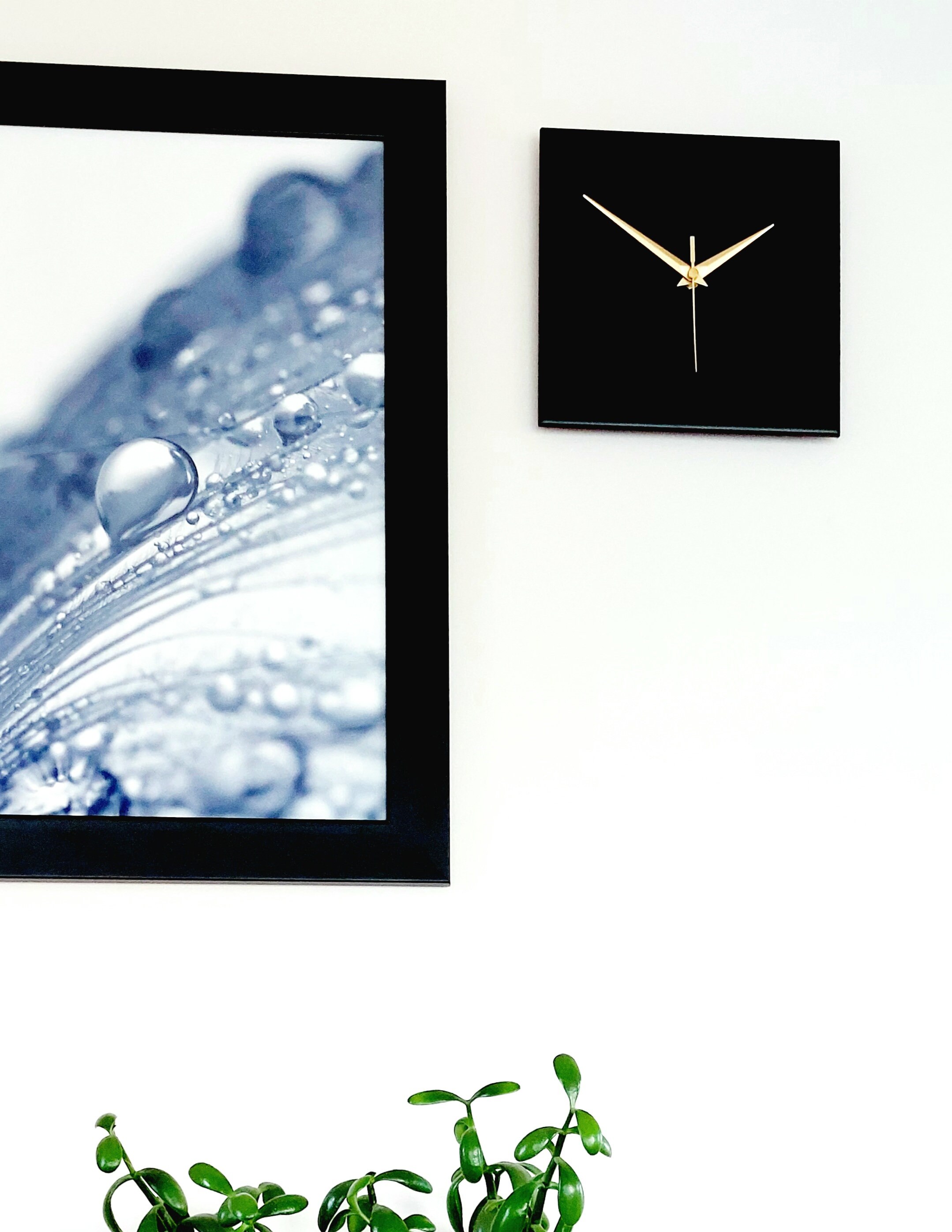 Modern Minimalist Black Square Wall Clock Contemporary Home | Etsy UK