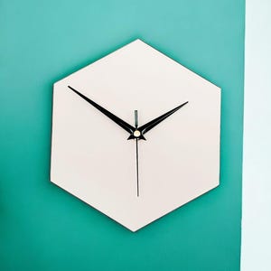 Modern White Wall Clock, Non-ticking/Sweeping Clock Movement