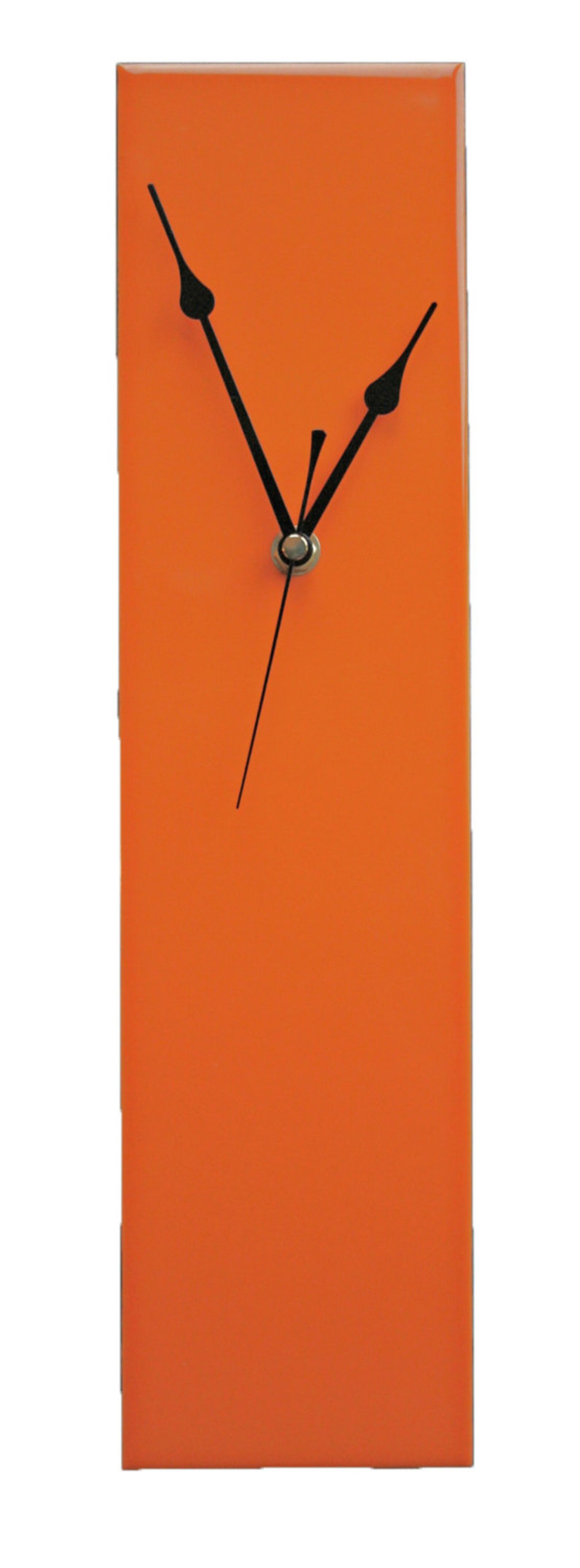 Modern Contemporary Wall Clock Rectangle Orange Clock 30cm or Etsy