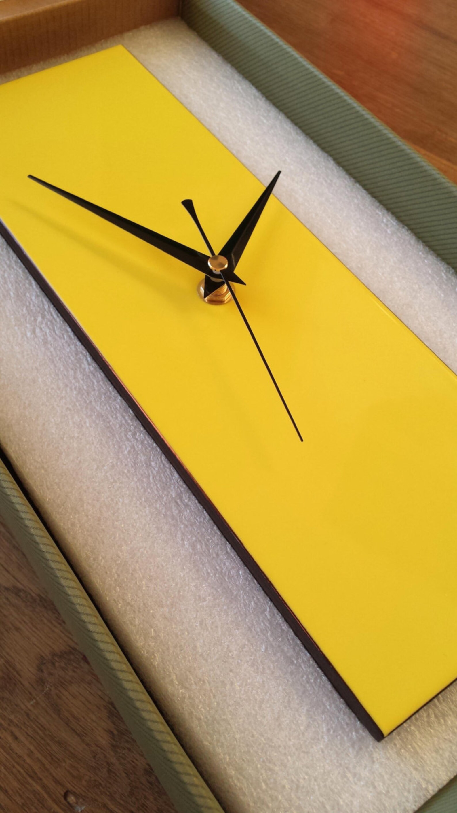CLC Contemporary Slim Long Wall Clock YELLOW 30cm Etsy