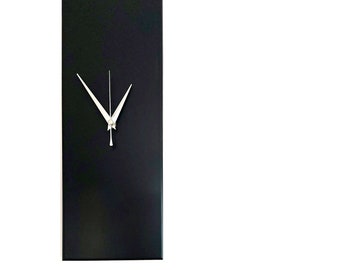 Contemporary Modern Wall Clock, Rectangle Black Wall Clock 40cm