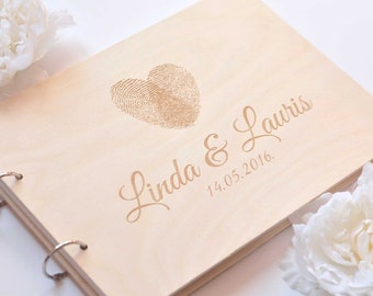 Custom Wood Wedding Guest Book / Photo Guest Book / Wedding album / Sign in book / Wedding Planner / Personalized Guest Book