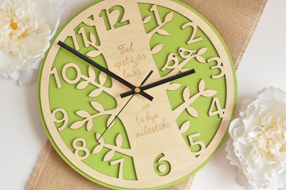 Personalised Clock / Personalized Wooden Clock / Wedding Clock Etsy