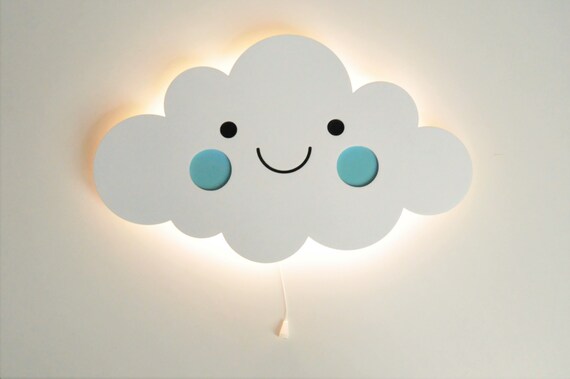 Cute Smiley Cloud Night LED Light Table Lamp Kid Room Nursery Decor Baby Gifts