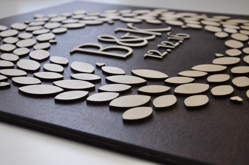 3D Wedding Guest Book Wedding Guestbook Custom Guest Book Etsy