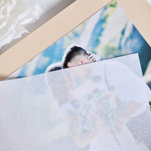 personalized wood photo album / family album / wedding album/ baby album / engraved / Photo Guest Book / Photo album image 5