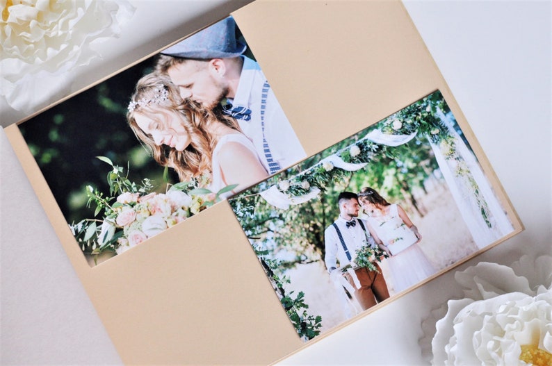 personalized wood photo album / family album / wedding album/ baby album / engraved / Photo Guest Book / Photo album image 3