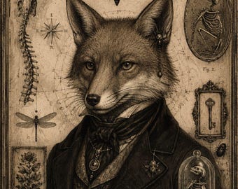 Fox Variety Card Set of 12 cards  (5x7) Original Designs - Blank Inside