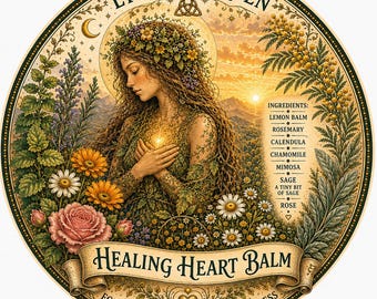 Healing Heart Balm | Botanical Grief Support Salve, Remembrance, Comfort