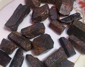 15 Natural Staurolite Crystal Minerals) | Appalachian Creek-Collected Fairy Stones | Rare Blue Ridge Mountain Specimens,