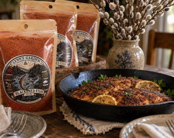 Blackened Fish Rub | Smoky Cajun Seafood Seasoning Blend | Small Batch Handcrafted Spice