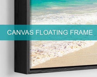 Black Veneer Canvas Floating Frame | 30mm Deep Tray Frame