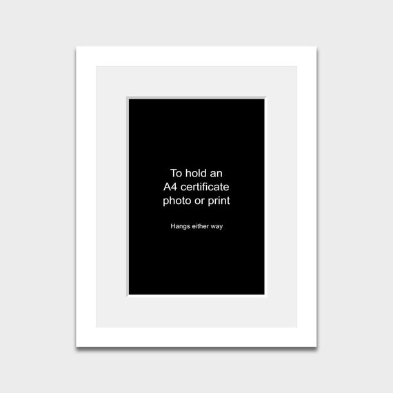 A4 Picture Certificate Frame With A Mount 22mm White Wood - A4 Photo Frames Black With Mount A4 Picture Certificate Frame With A Mount 22mm White Wood - A4 Photo Frames Black With Mount