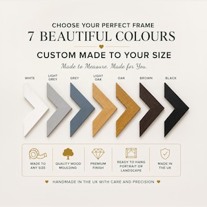 Picture Frames Made to Measure | Custom Size Wooden Frames | Ideal for Art Prints and Photos