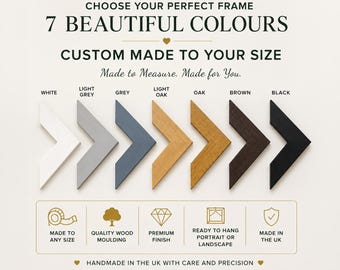 Picture Frames Made to Measure | Custom Size Wooden Frames | Ideal for Art Prints and Photos