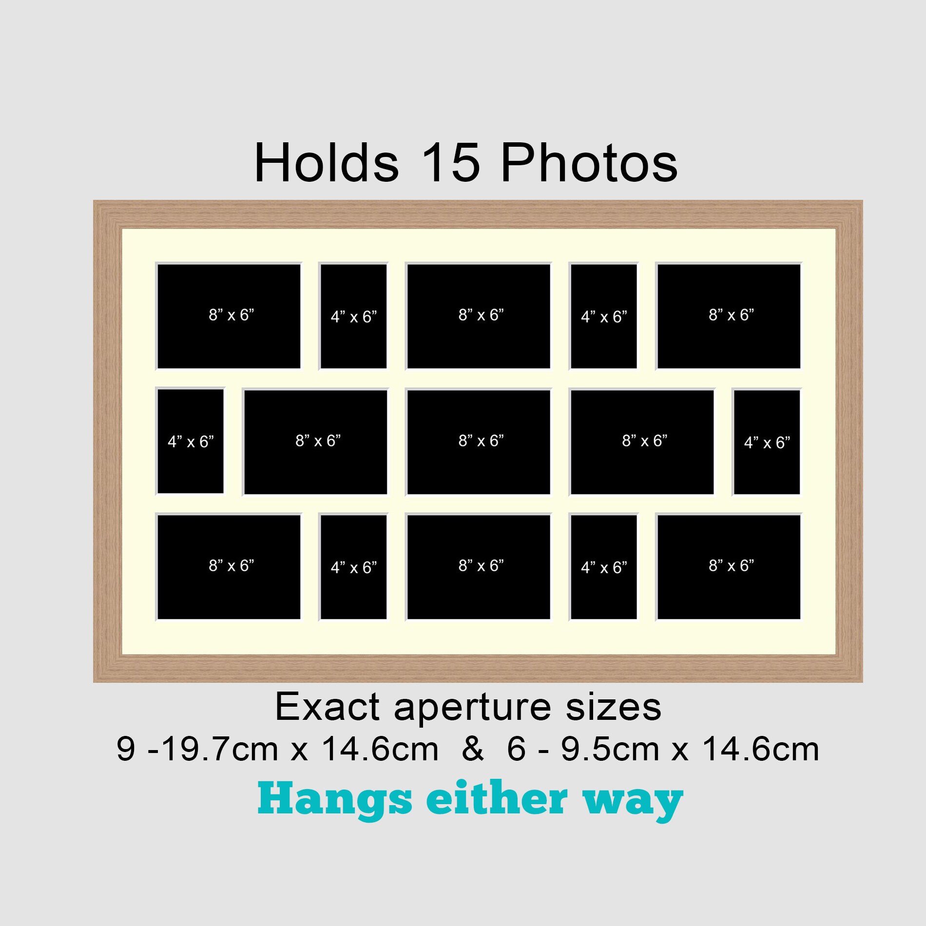 Extra Large Multi Photo Picture Frame | Holds 9 8