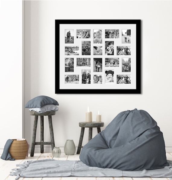 Large Multi Photo Picture Collage Frame Holds 20 Photos Option to