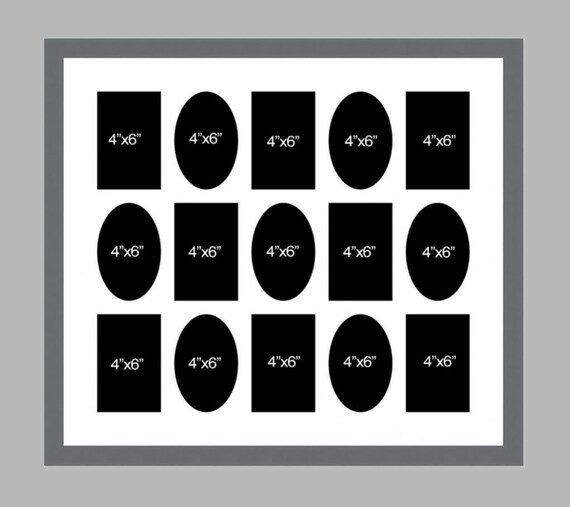 Multi Photo Picture Frame To Hold 15 4 X6 Photos In A Dark Grey Wooden