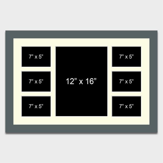 Multi Photo Picture Frame | Dark Grey, Holds 7 Photos - Etsy