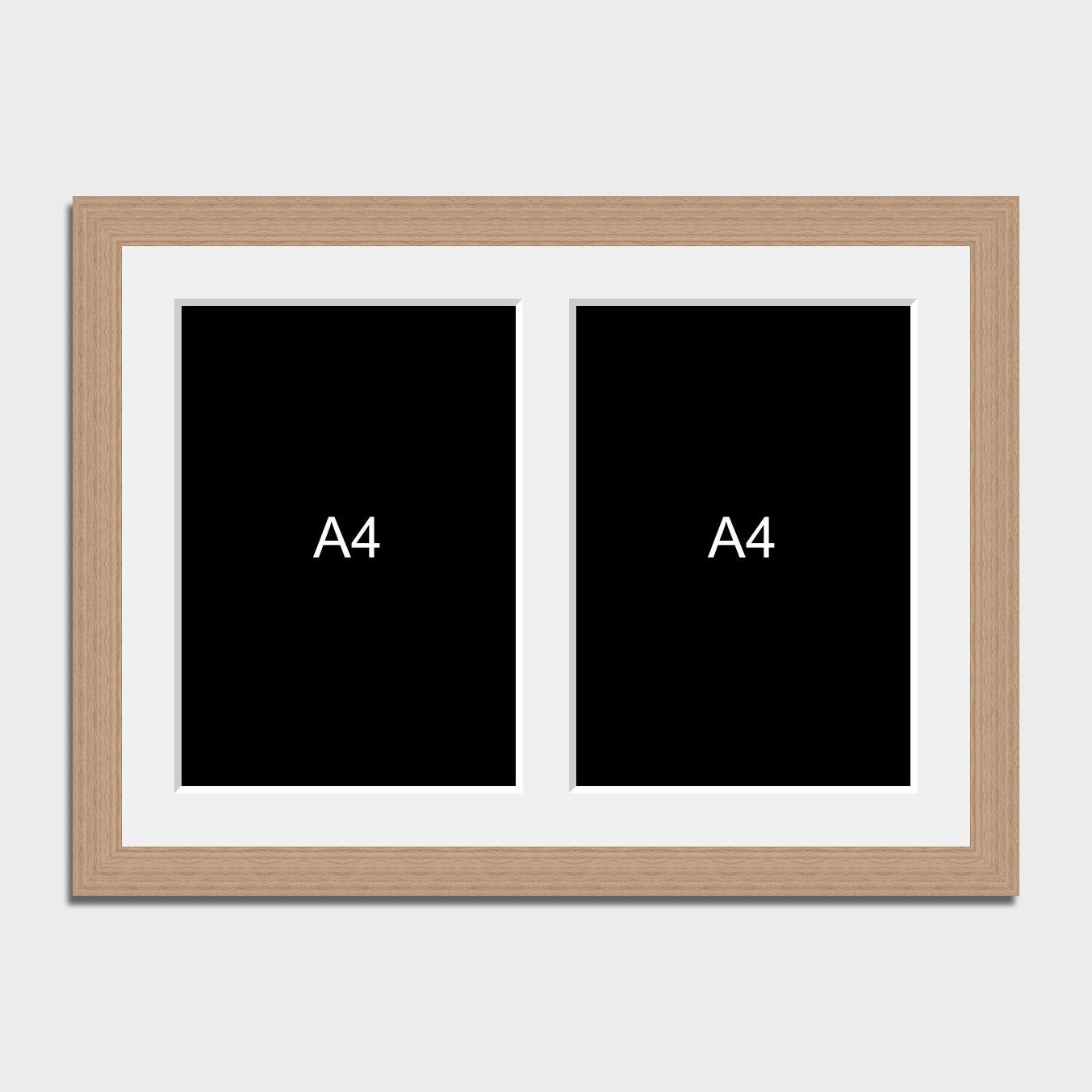 A4 Picture Frame to Hold 2 Photos in an Oak Veneer Wooden Etsy UK