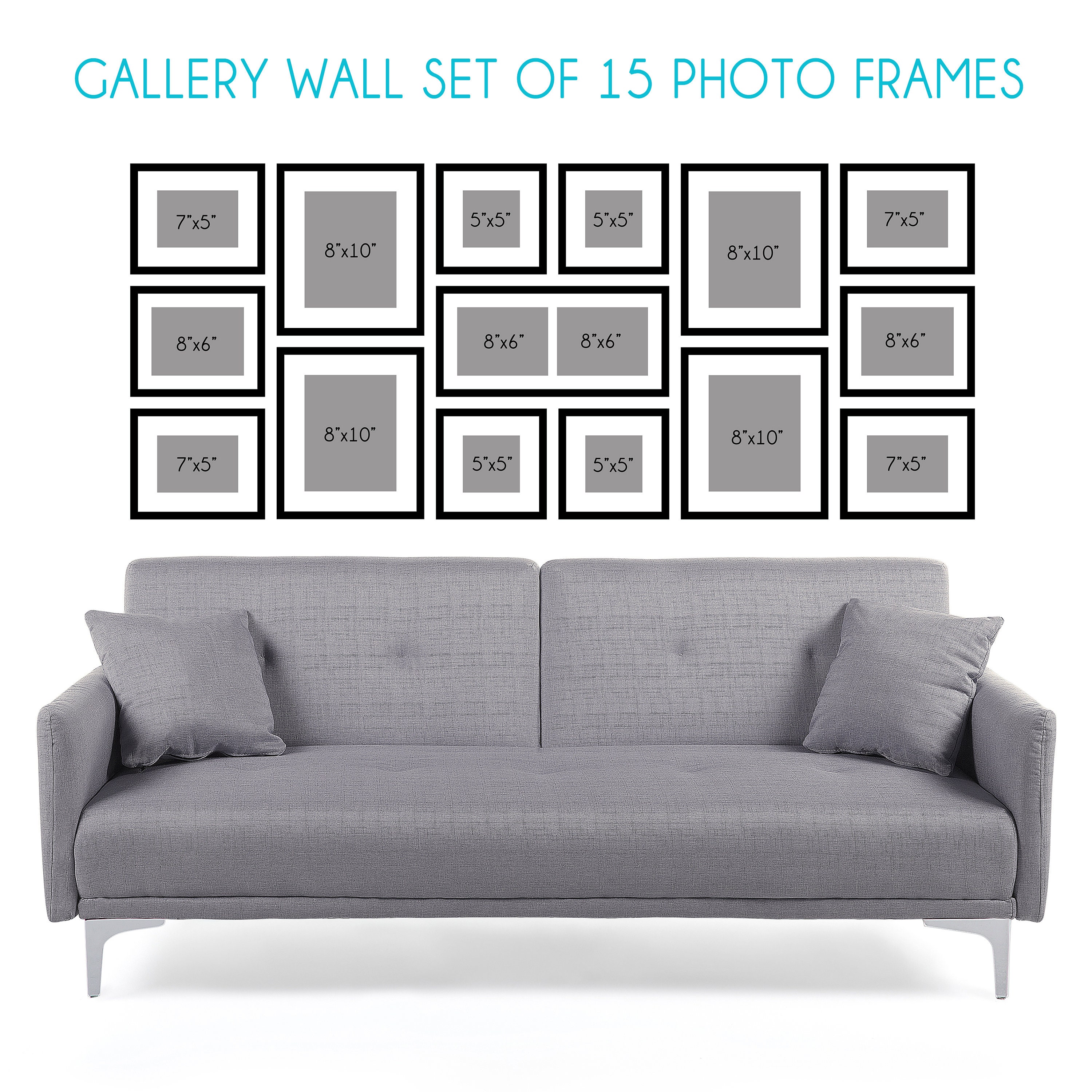 15-Piece Wood Gallery Frame Set