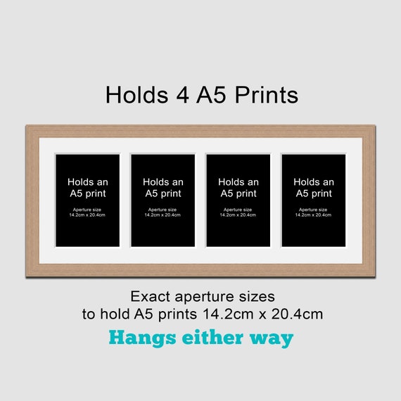 Cadre photo A5 pour contenir 4 photos dans un cadre en bois en Etsy