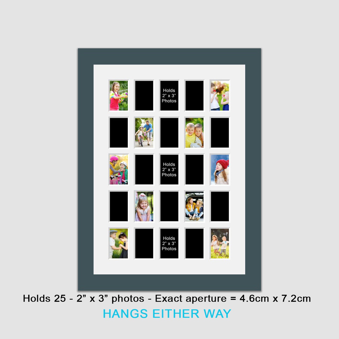 Multi Photo Frame for Mini Photos 2x3 Inches | 25 Aperture Frame