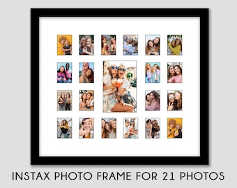 Instax Mini Photo Frame | Collage Style, Black Wooden Frame