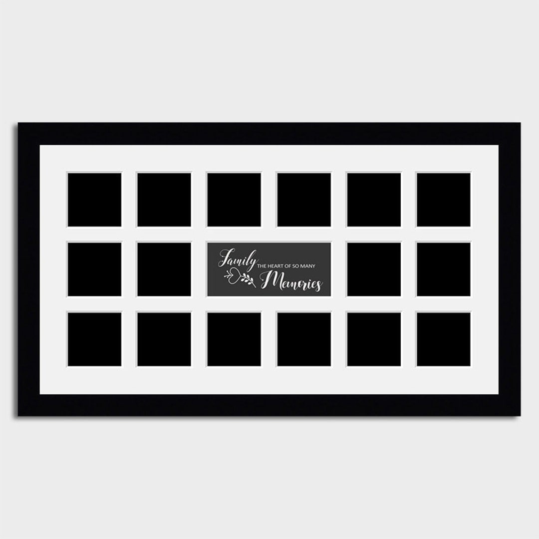 Large Multi Photo Family Picture Frame Holds 16 4x4 Photos Etsy
