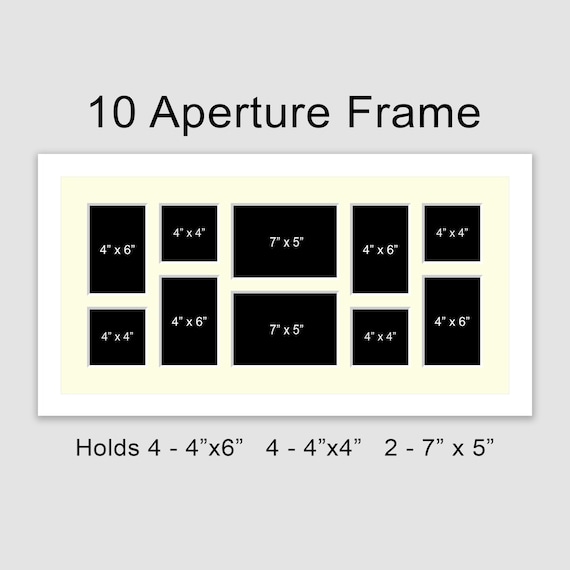 Large Multi Photo Picture Frame | Holds 10 Photos in a White