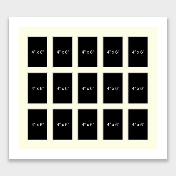 Large Multi Photo Picture Frame | 15 4x6 Photos, White Wood - Etsy