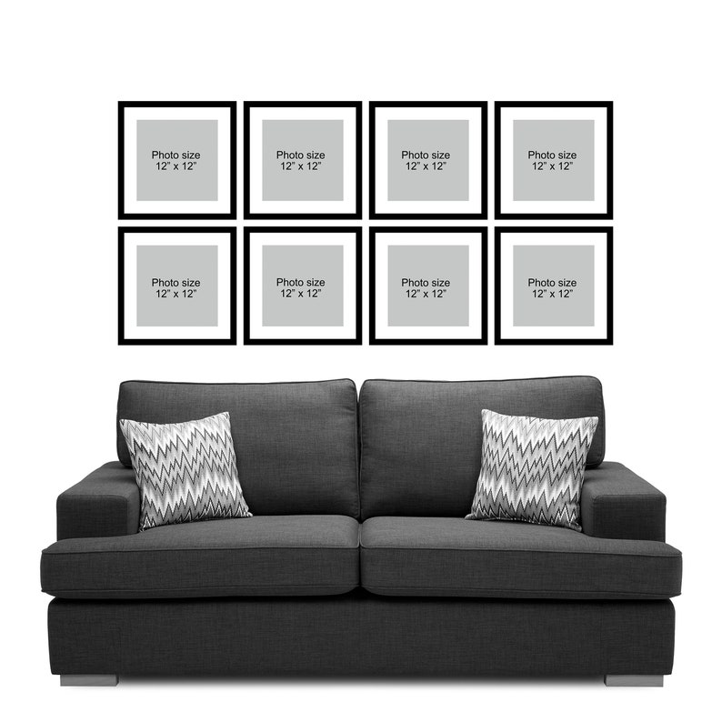 Gallery Wall Frame Set Photo Frame Set of 8 Square Picture Etsy